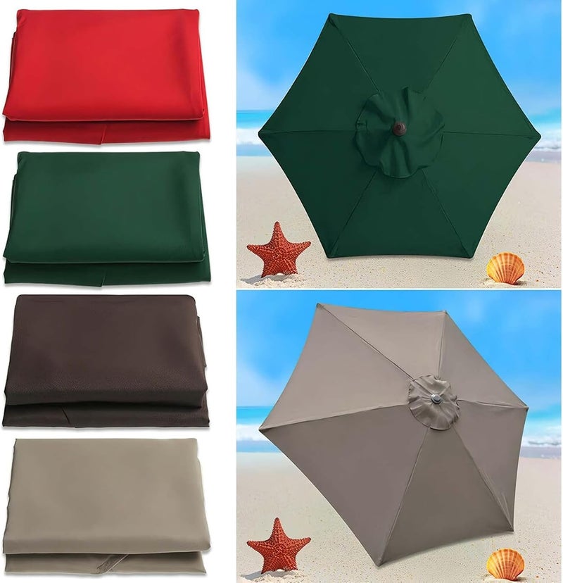 GLDDFDG Patio Umbrella Canopy, Universal Replacement Cover for 10 Feet 8- Ribs Outdoor Round Patio Market Umbrella Parasol Canopy Top Sun Shade Accessory, 300D UV Protective And Water Resistant (Yellow) - Image 2